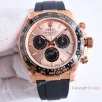 New 2024 / Replica Rolex Cosmo Daytona V5 QF 1:1 Copy 4131 Rose Gold Salmon Dial 40 mm